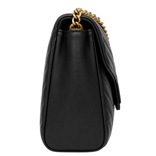 Blushbags Black Quilted Chain Shoulder Bag Luxury Black Women’s Crossbody Purse