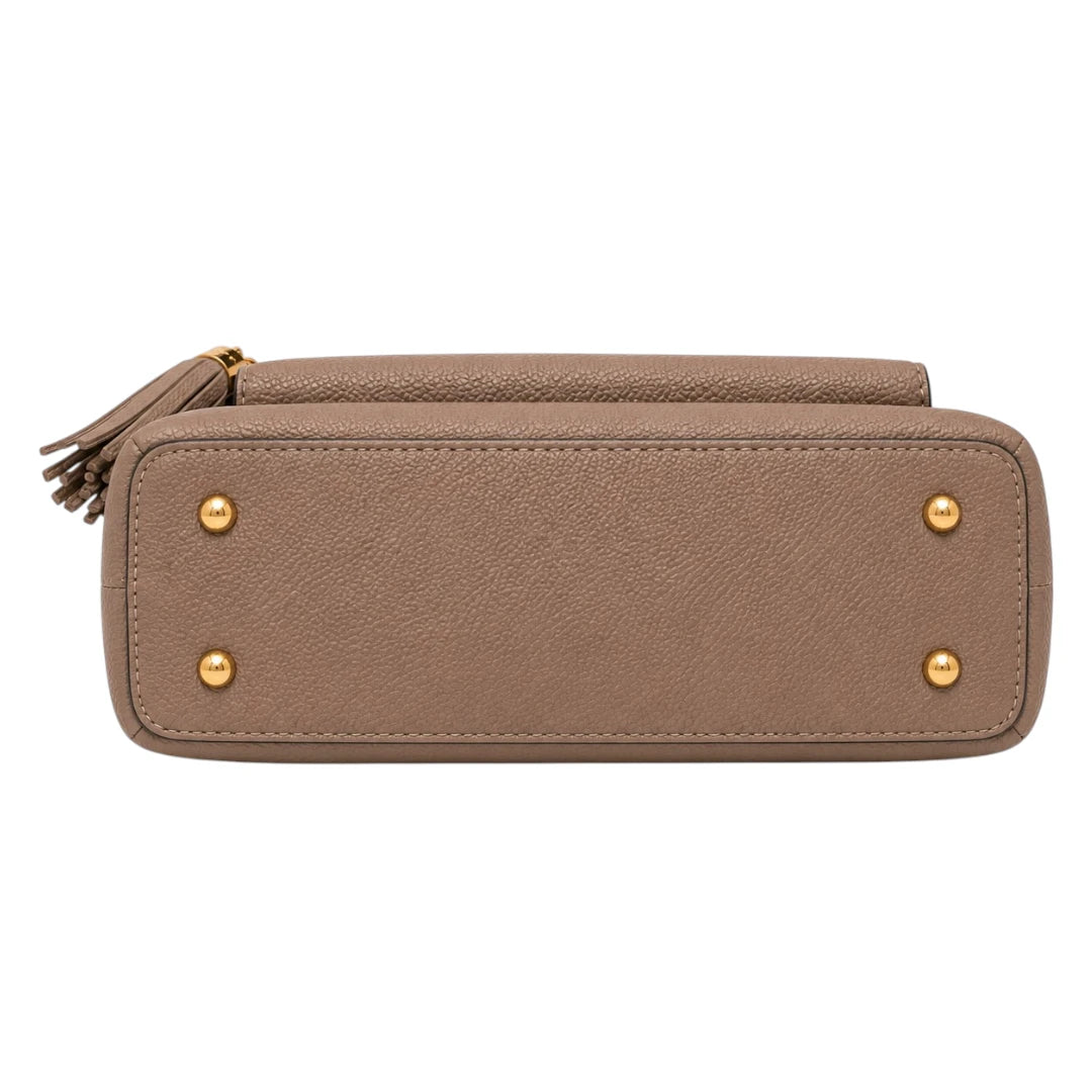 Blushbags Women’s Brown Tassel Crossbody Handbag Elegant Leather Shoulder Bag