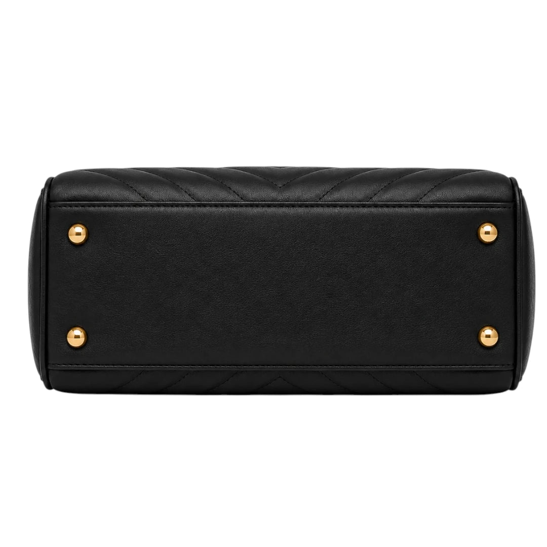 Blushbags Black Quilted Chain Shoulder Bag  Luxury Black Women’s Crossbody Purse